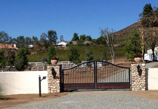 Corona Swing Iron Driveway Gates